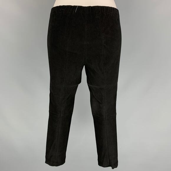 GARY GRAHAM Size 6 Black Suede Capri Casual Pants - Picture 3 of 5